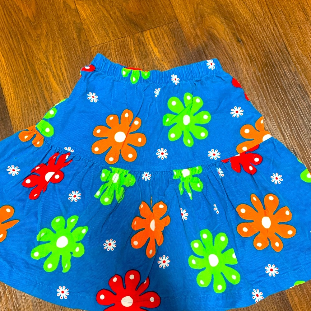 Girls size 10 Patsy Aiken/Chez Ami colorful flowered skirt